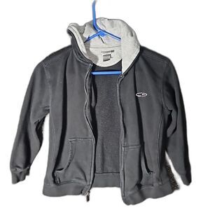 Champion Kids Black & Gray Zip Up Hoodie Jacket Size Small
